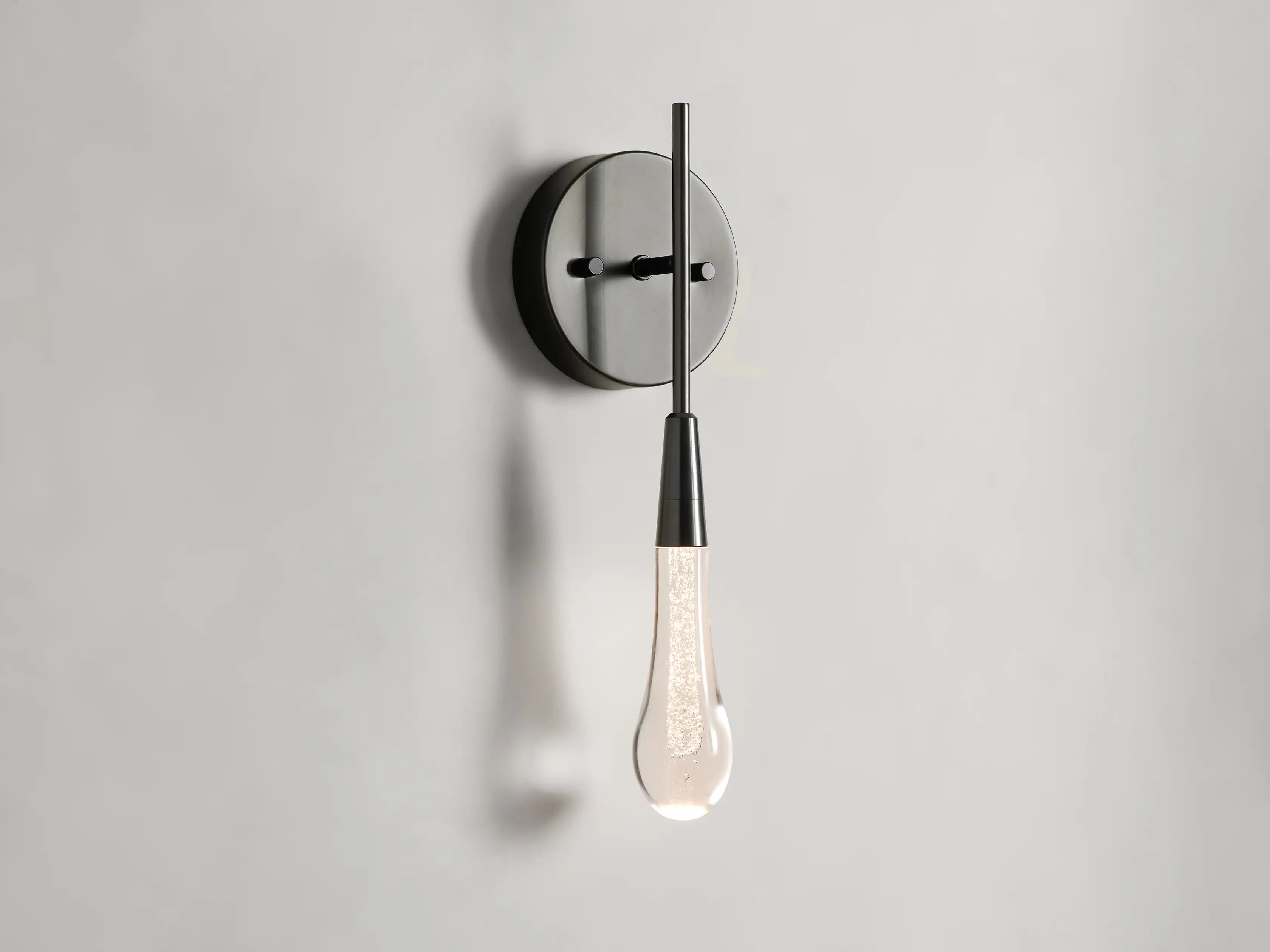 Solitaire Glass Raindrop Wall Sconce