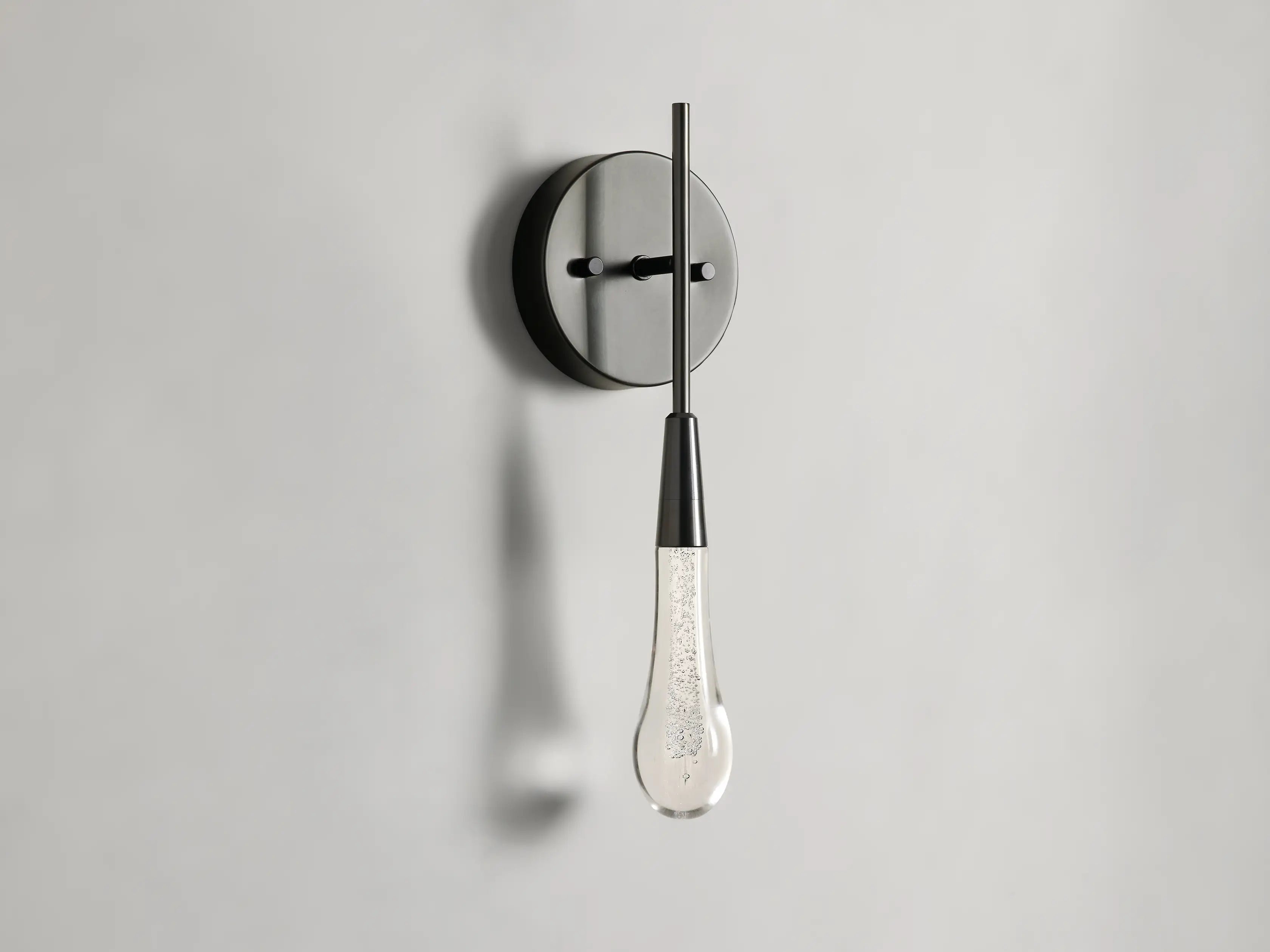 Solitaire Glass Raindrop Wall Sconce