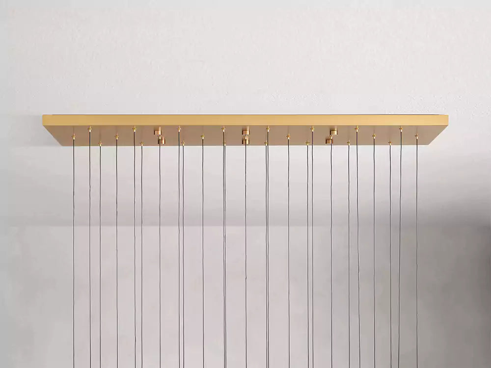 Solitaire Raindrop Linear Chandelier