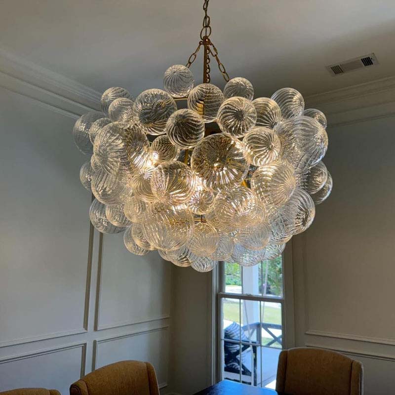 LG Taliay Swirled Glass Globe Chandlier