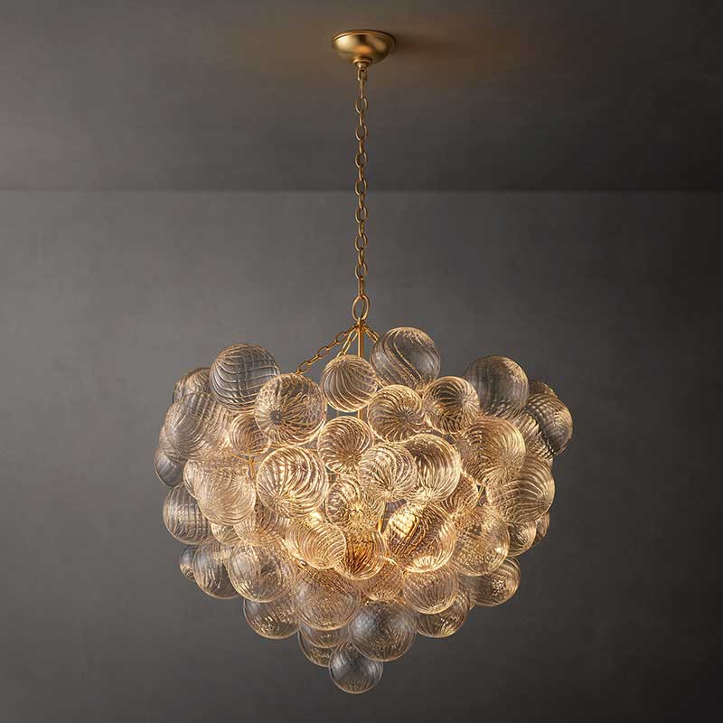 Taliay Swirled Glass Globe Chandlier