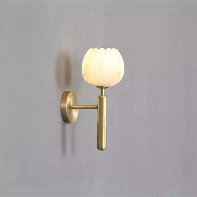 Tulip Alabaster Wall Sconce