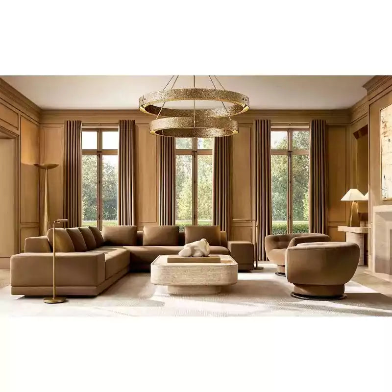 Vouvraya Two-Tier Round Chandelier 60"