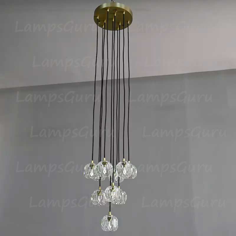 LG Boulla Glass Round Cluster Chandelier