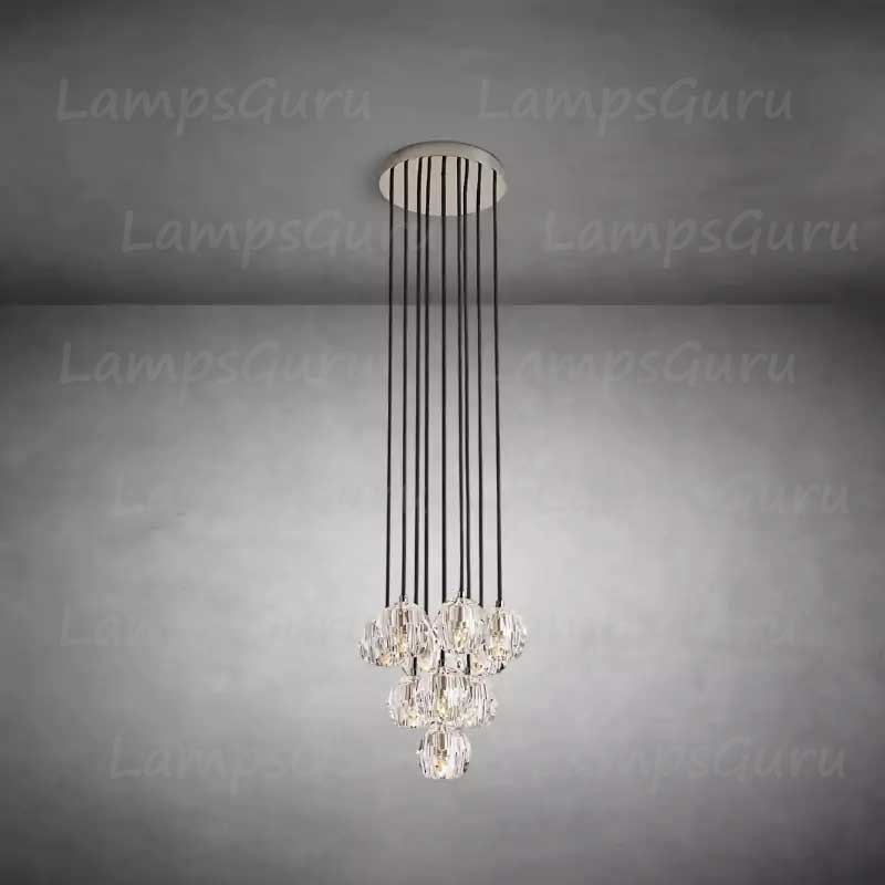 LG Boulla Glass Round Cluster Chandelier