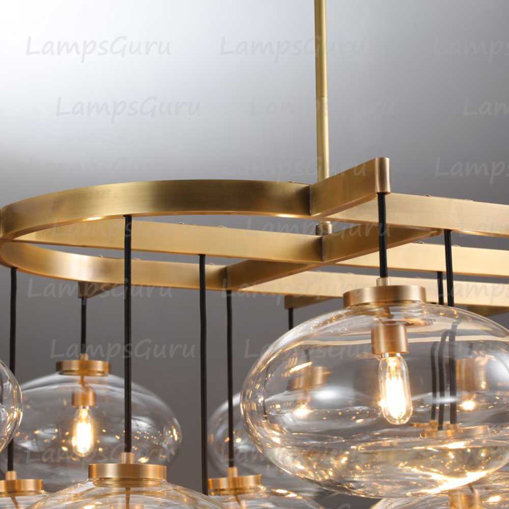 LG Cabret 72 Inch Clear Glass Bubble Linear Chandelier
