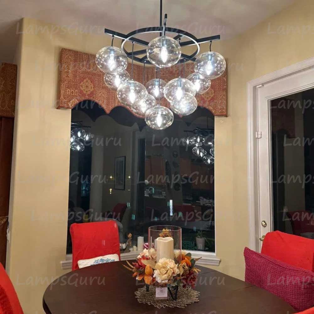 Cabrettey Clear Glass Round Chandelier 36"