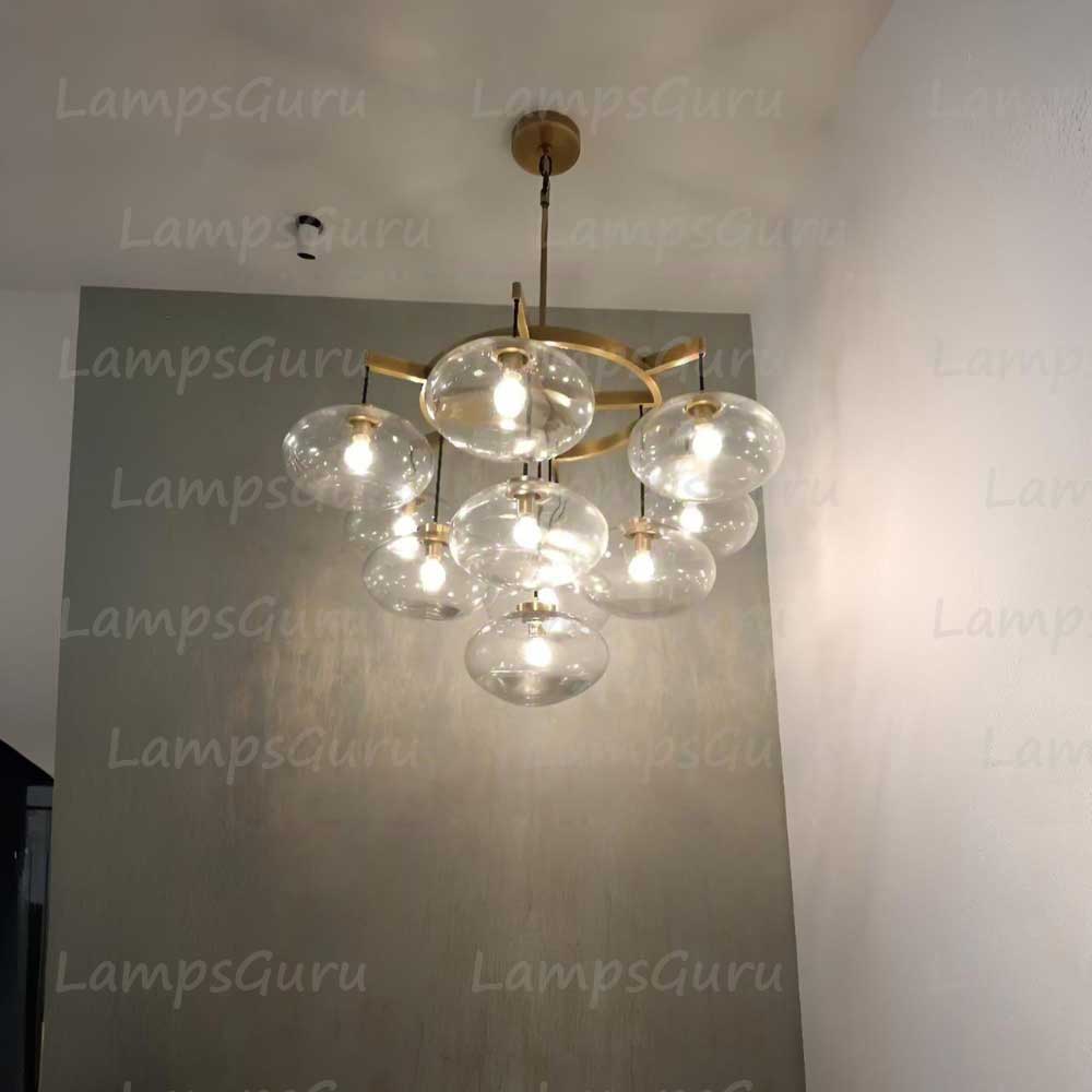 Cabrettey Clear Glass Round Chandelier 36"