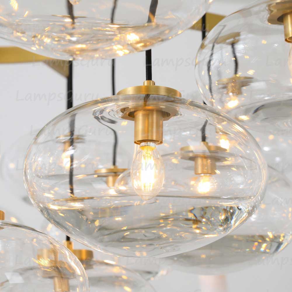 Cabrettey Clear Glass Round Chandelier 48"