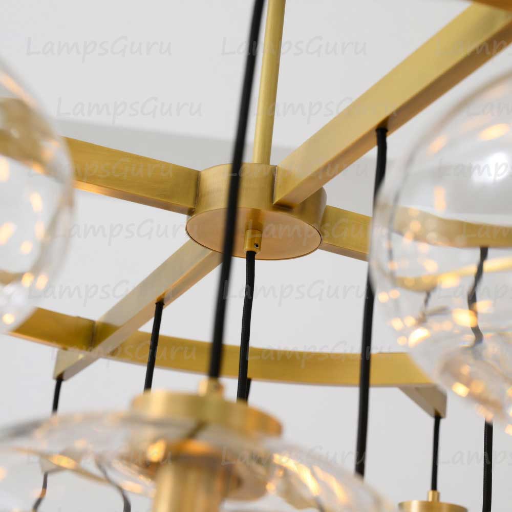 Cabrettey Clear Glass Round Chandelier 48"