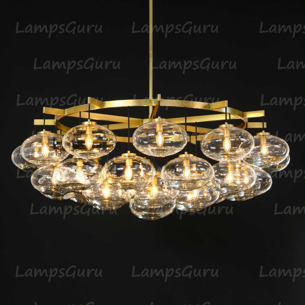 Cabrettey Clear Glass Round Chandelier 60"