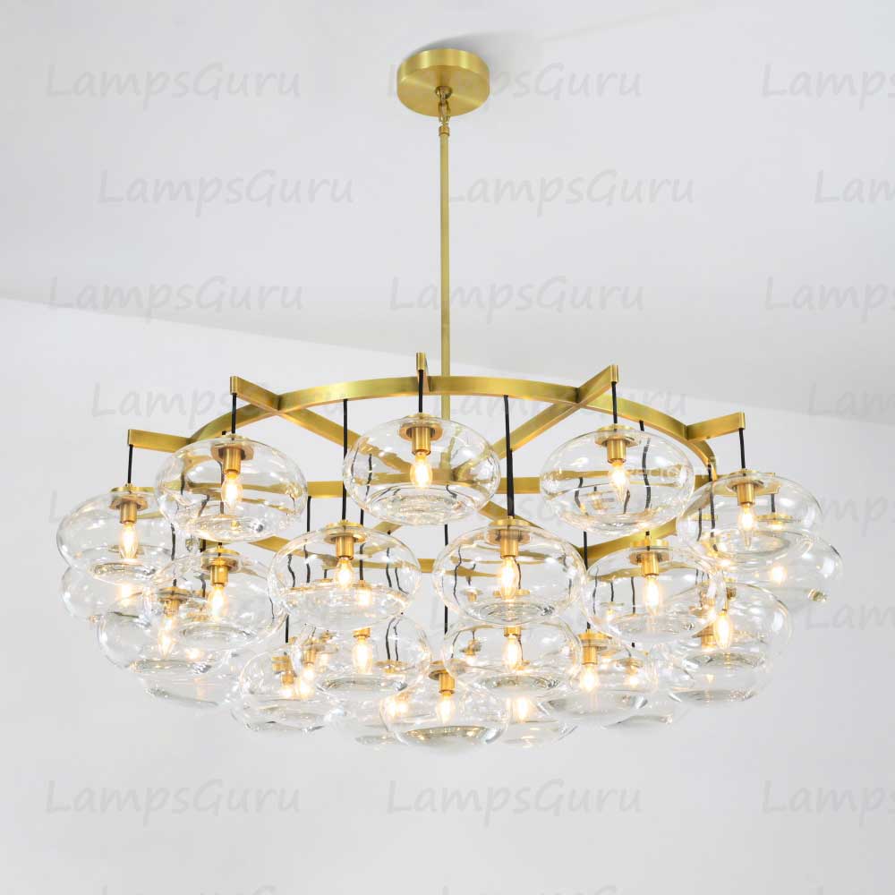 Cabrettey Clear Glass Round Chandelier 60"