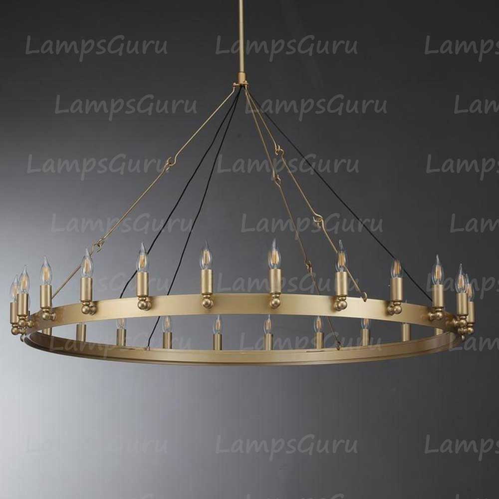 Caminoy Vintage Candelabra Round Chandelier 50"