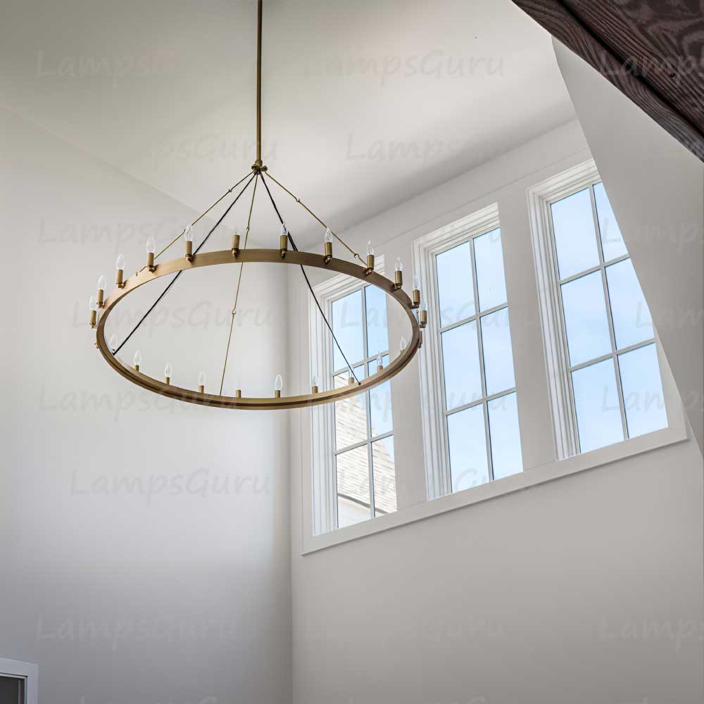 Caminoy Vintage Candelabra Round Chandelier 50"