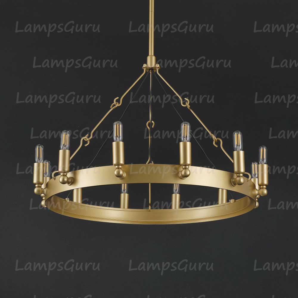 Caminoy Vintage Filament Round Chandelier 26"