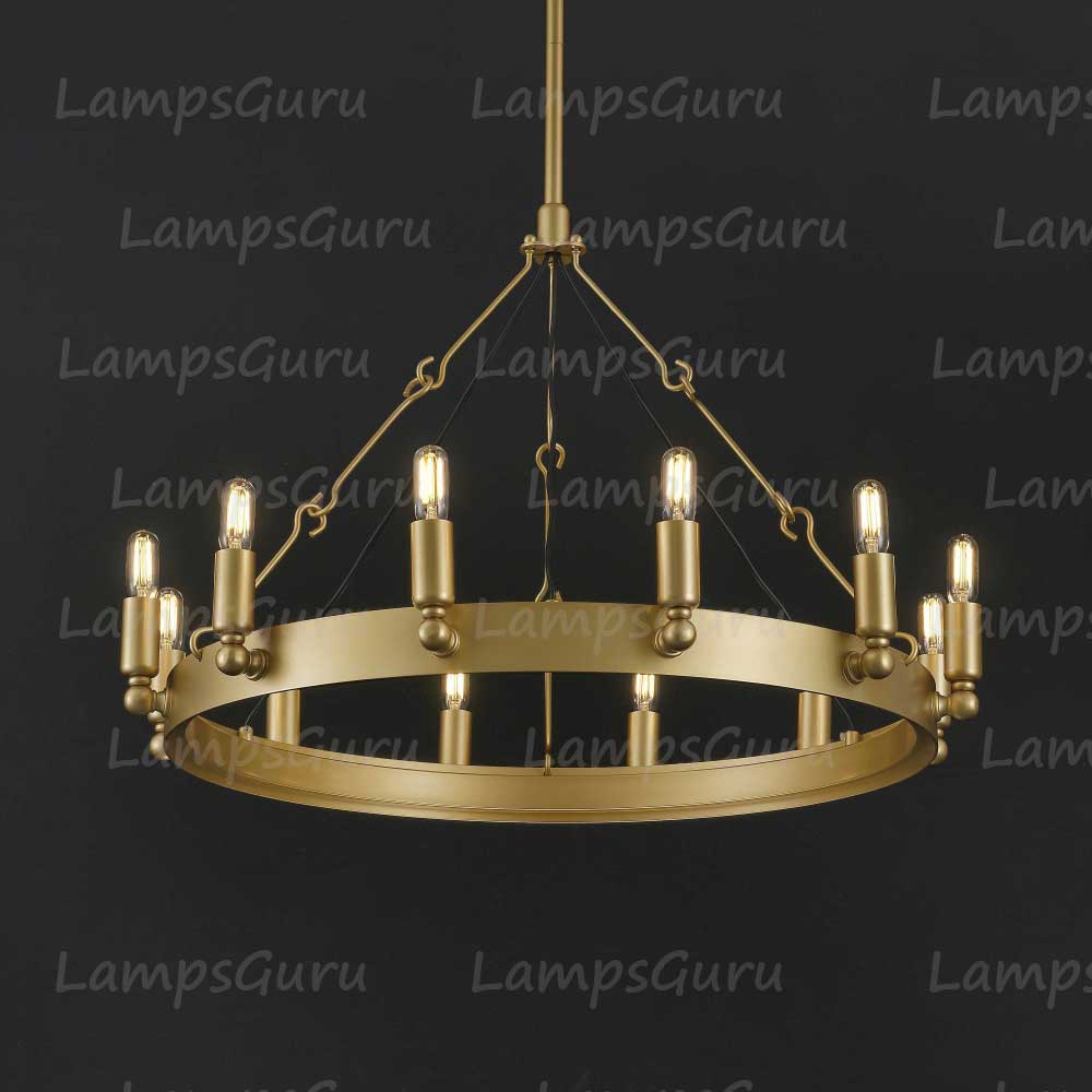 Caminoy Vintage Filament Round Chandelier 26"