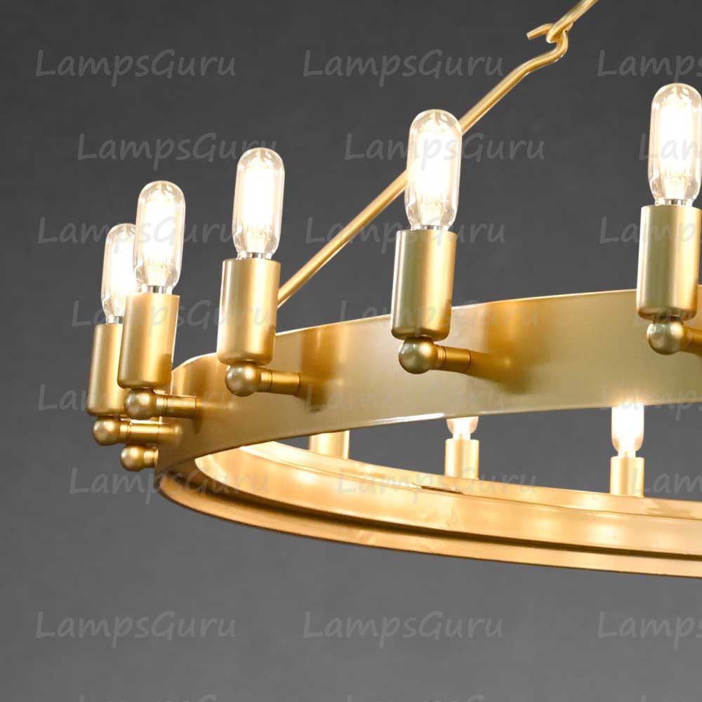 Caminoy Vintage Filament Round Chandelier 38"
