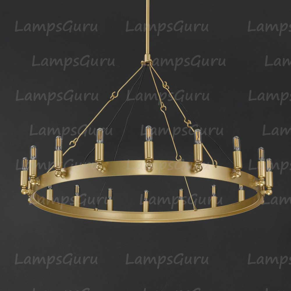Caminoy Vintage Filament Round Chandelier 38"