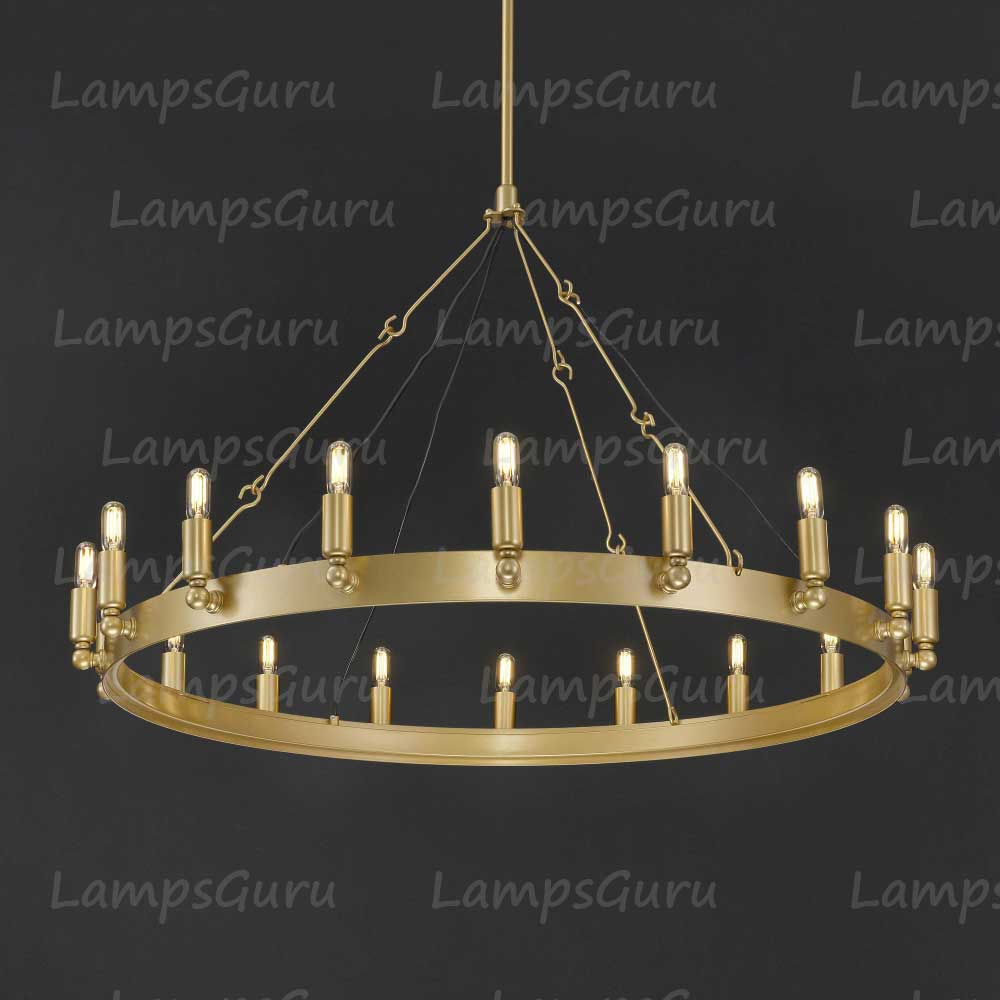 Caminoy Vintage Filament Round Chandelier 38"