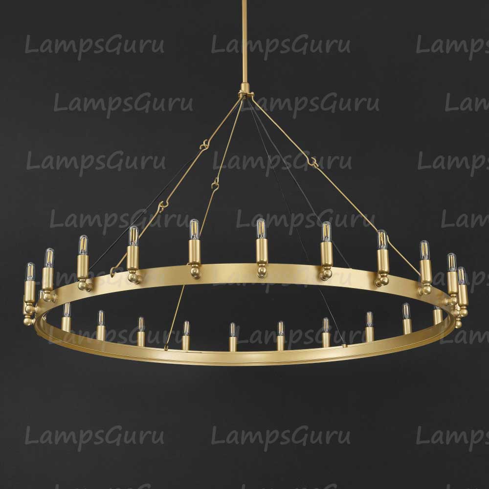 Caminoy Vintage Filament Round Chandelier 50"
