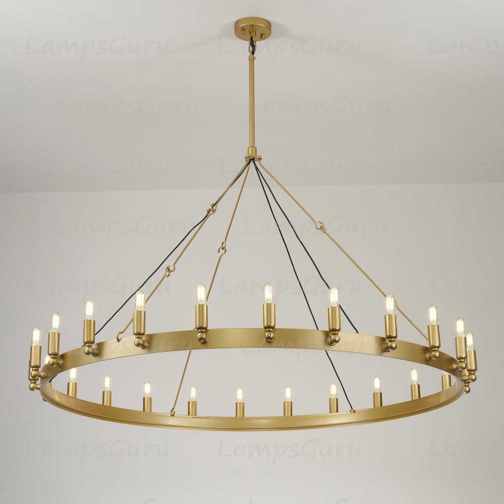 Caminoy Vintage Filament Round Chandelier 50"