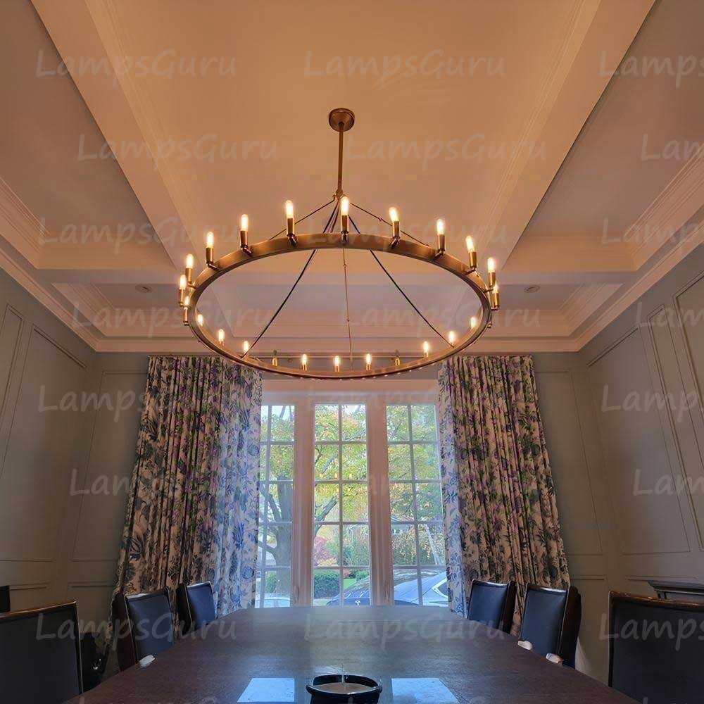 Caminoy Vintage Filament Round Chandelier 50"