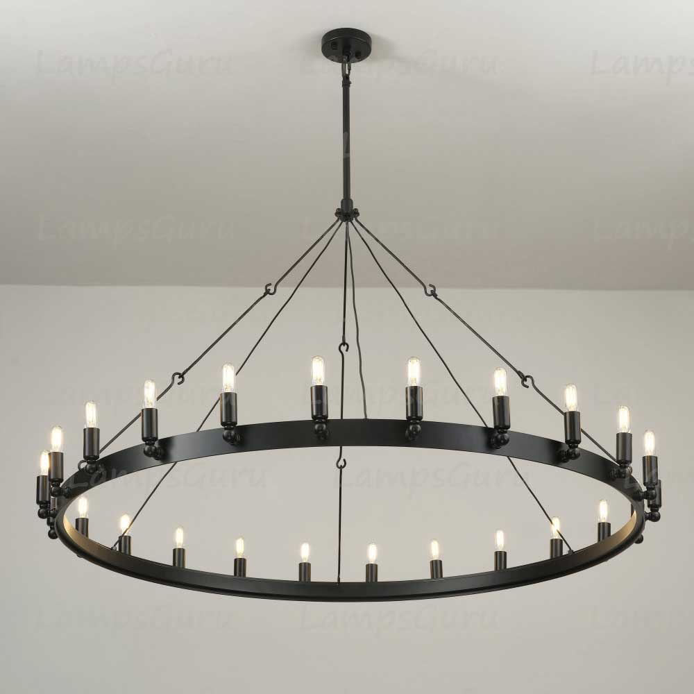 Caminoy Vintage Filament Round Chandelier 50"