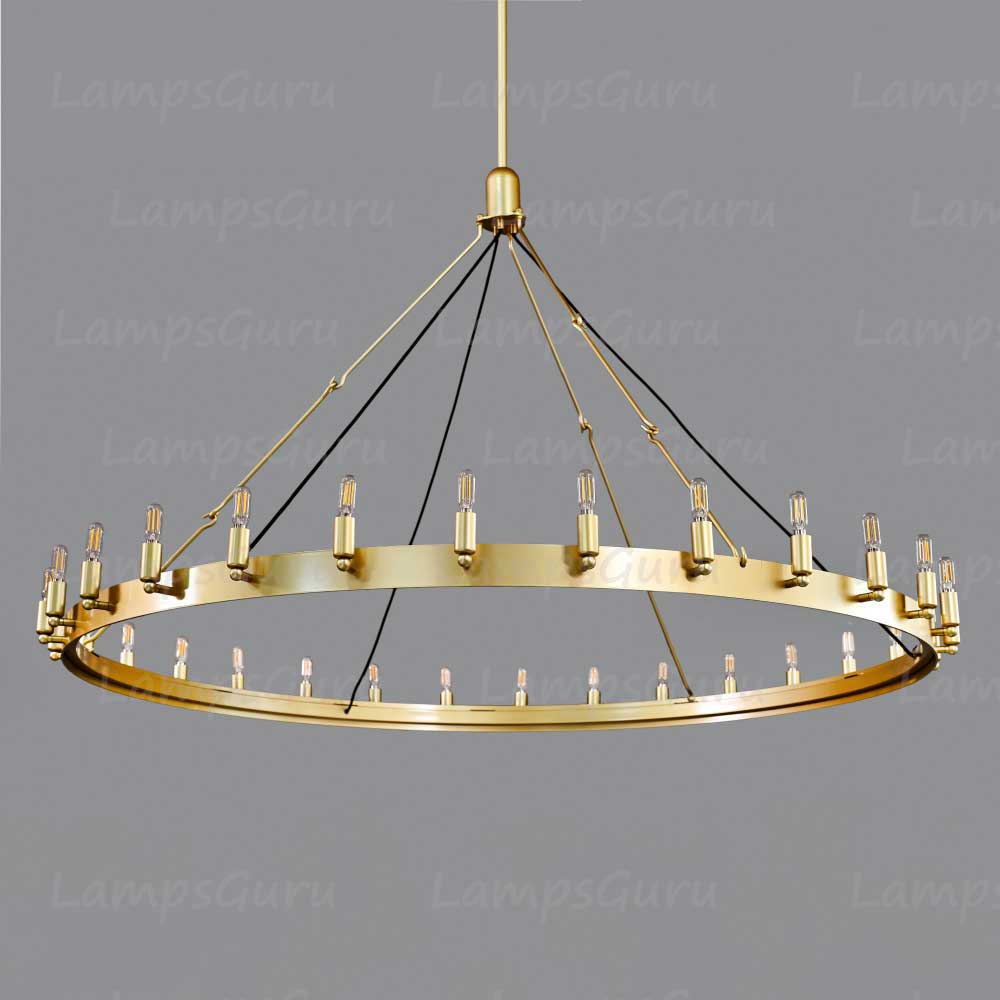 Caminoy Vintage Filament Round Chandelier 63"