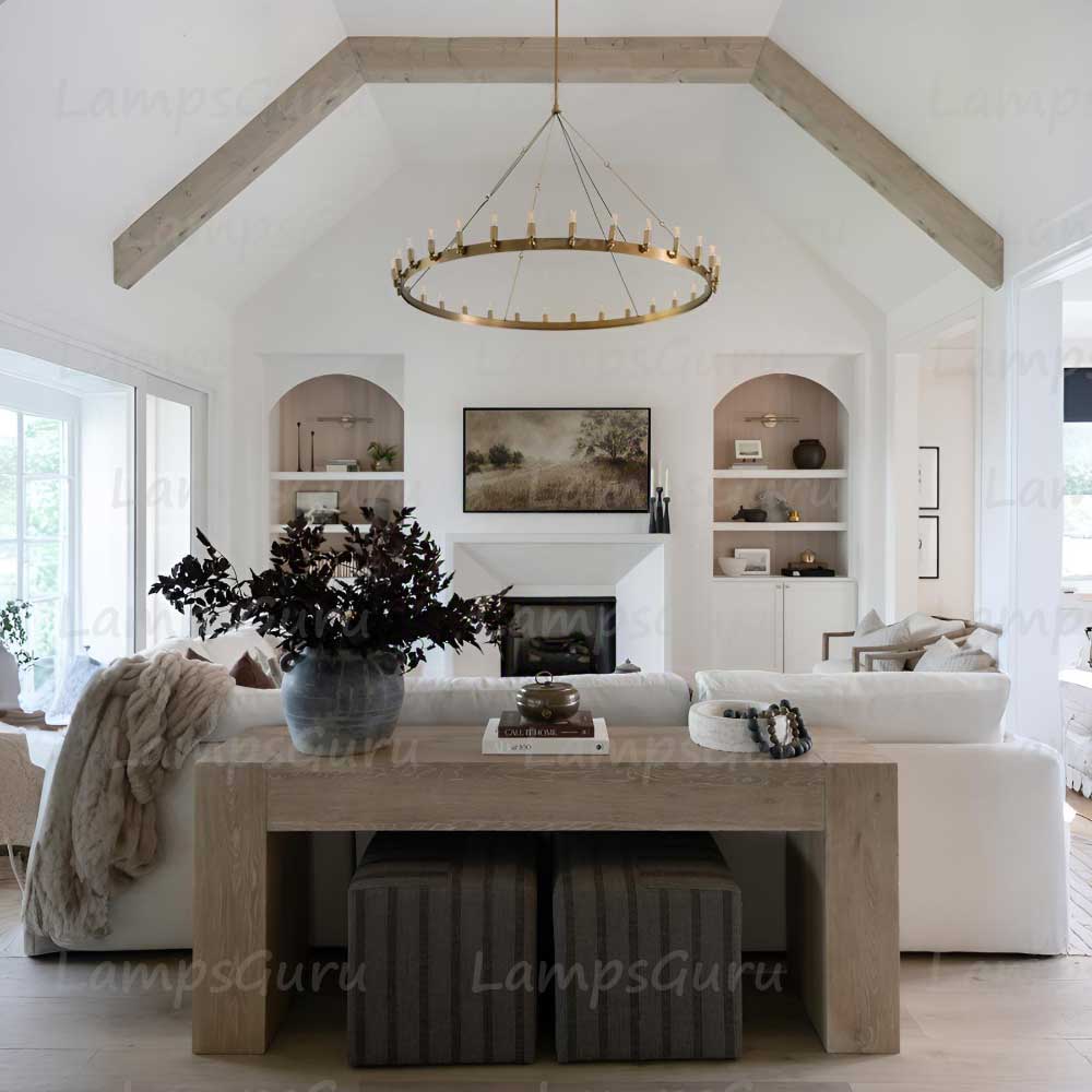 Caminoy Vintage Filament Round Chandelier 63"