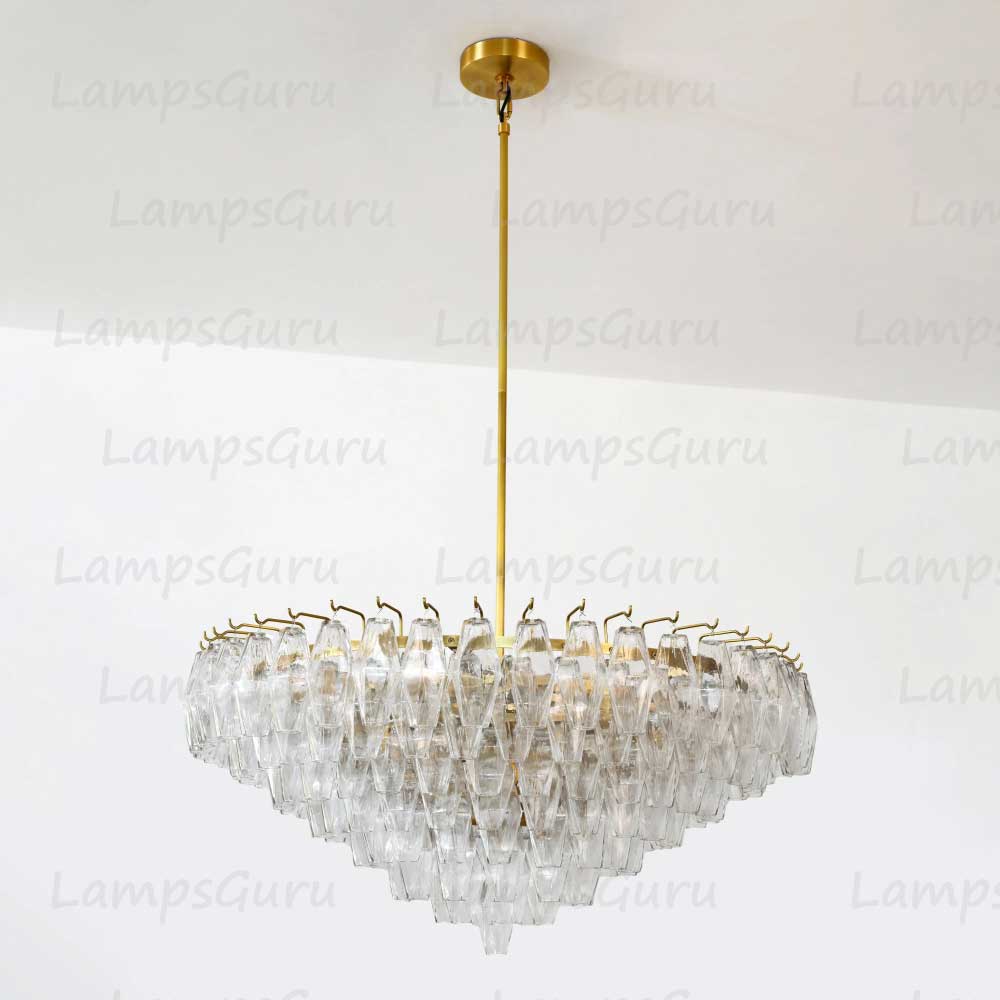 Chiaray Clear Glass Tiered Round Chandelier 37"