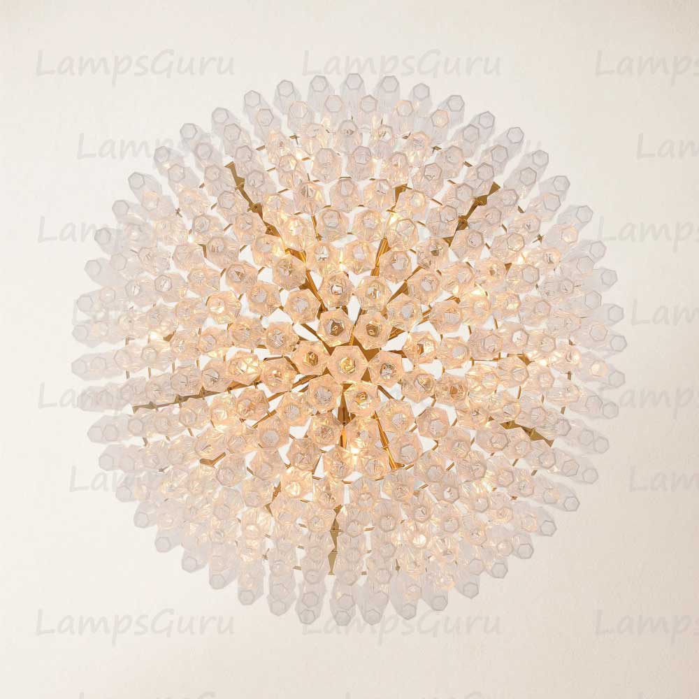 Chiaray Clear Glass Tiered Round Chandelier 47"