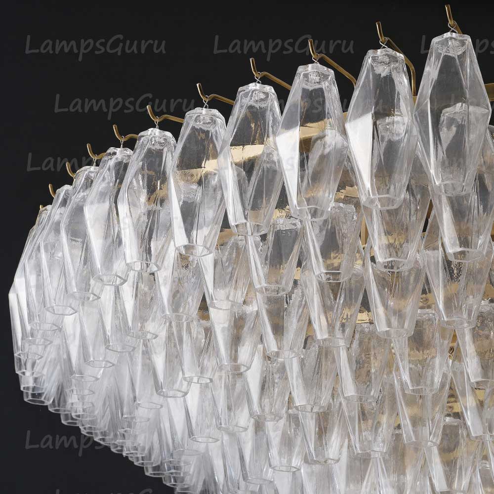 Chiaray Clear Glass Tiered Round Chandelier 62"