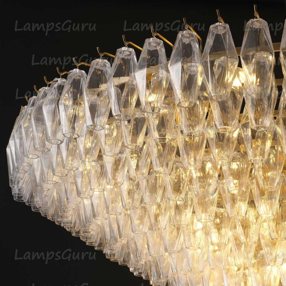 Chiaray Clear Glass Tiered Round Chandelier 62"