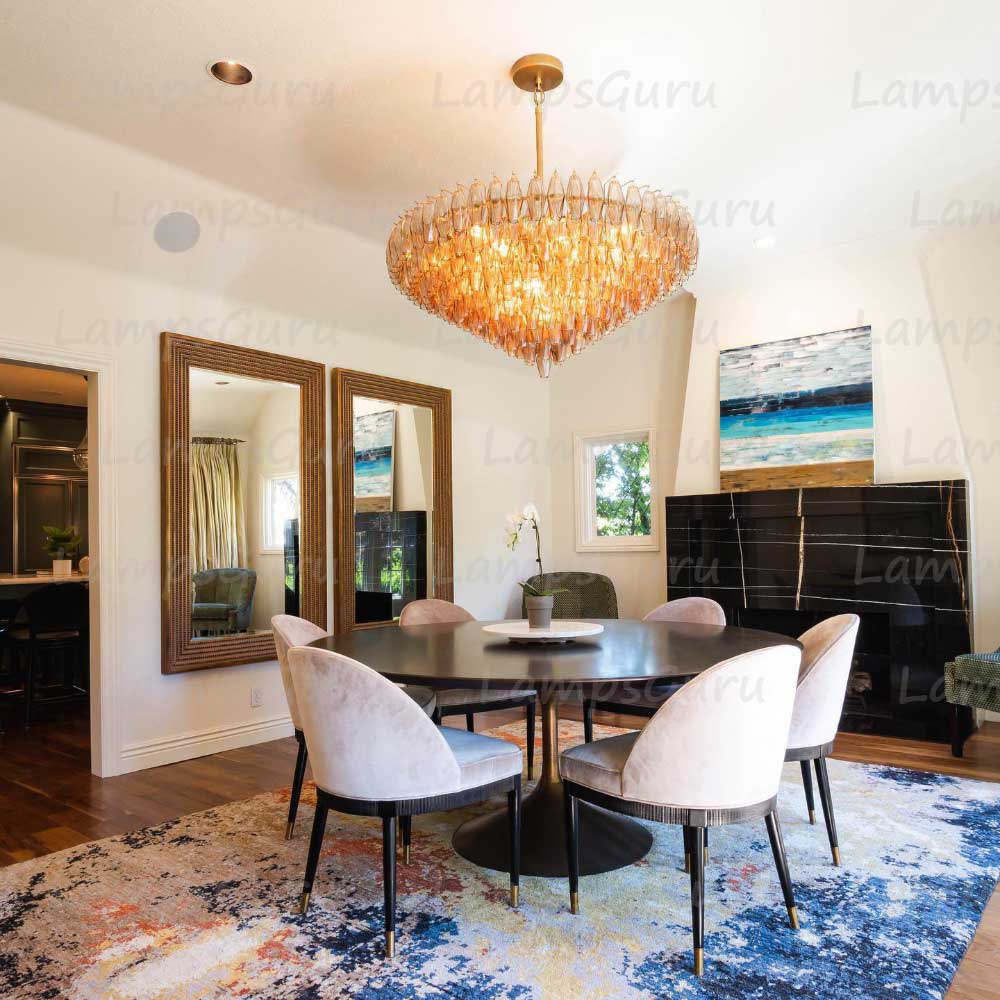 Chiaray Smoke Glass Tiered Round Chandelier 47"