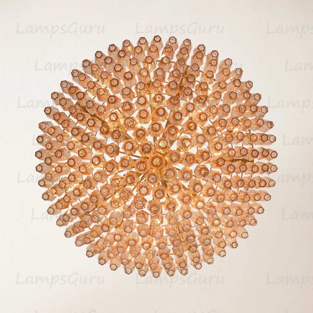 Chiaray Smoke Glass Tiered Round Chandelier 47"