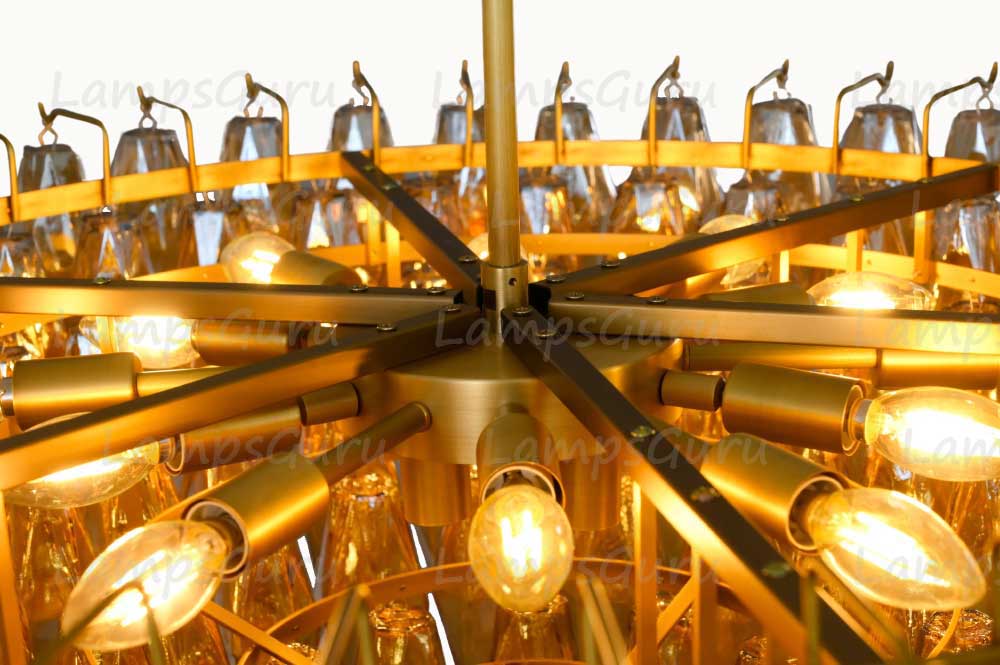 Chiaray Smoke Glass Tiered Round Chandelier 47"