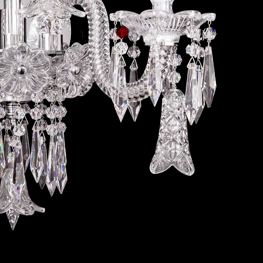 Elegance Candle Bacara Crystal Wall Sconce With Bell