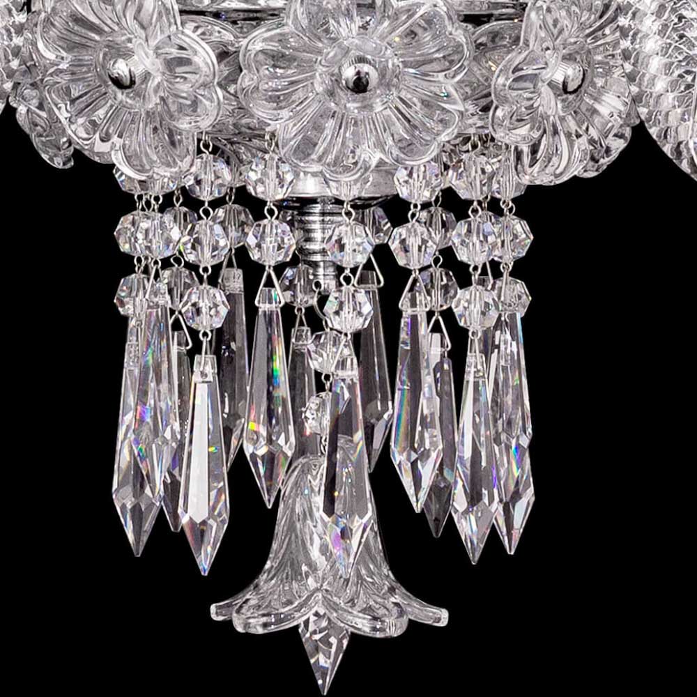 Elegance Candle Bacara Crystal Wall Sconce With Bell