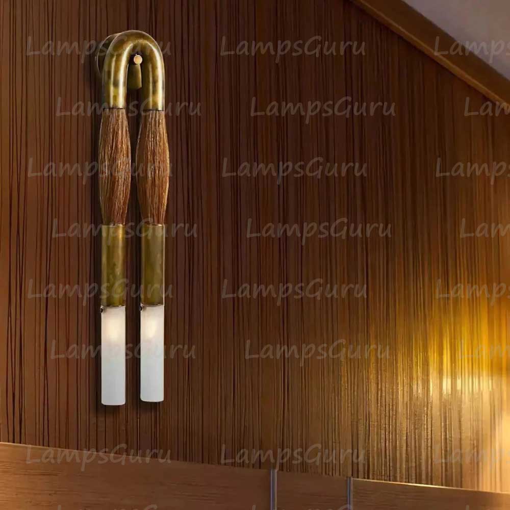 Double Head Antonia Horsehair Sconce