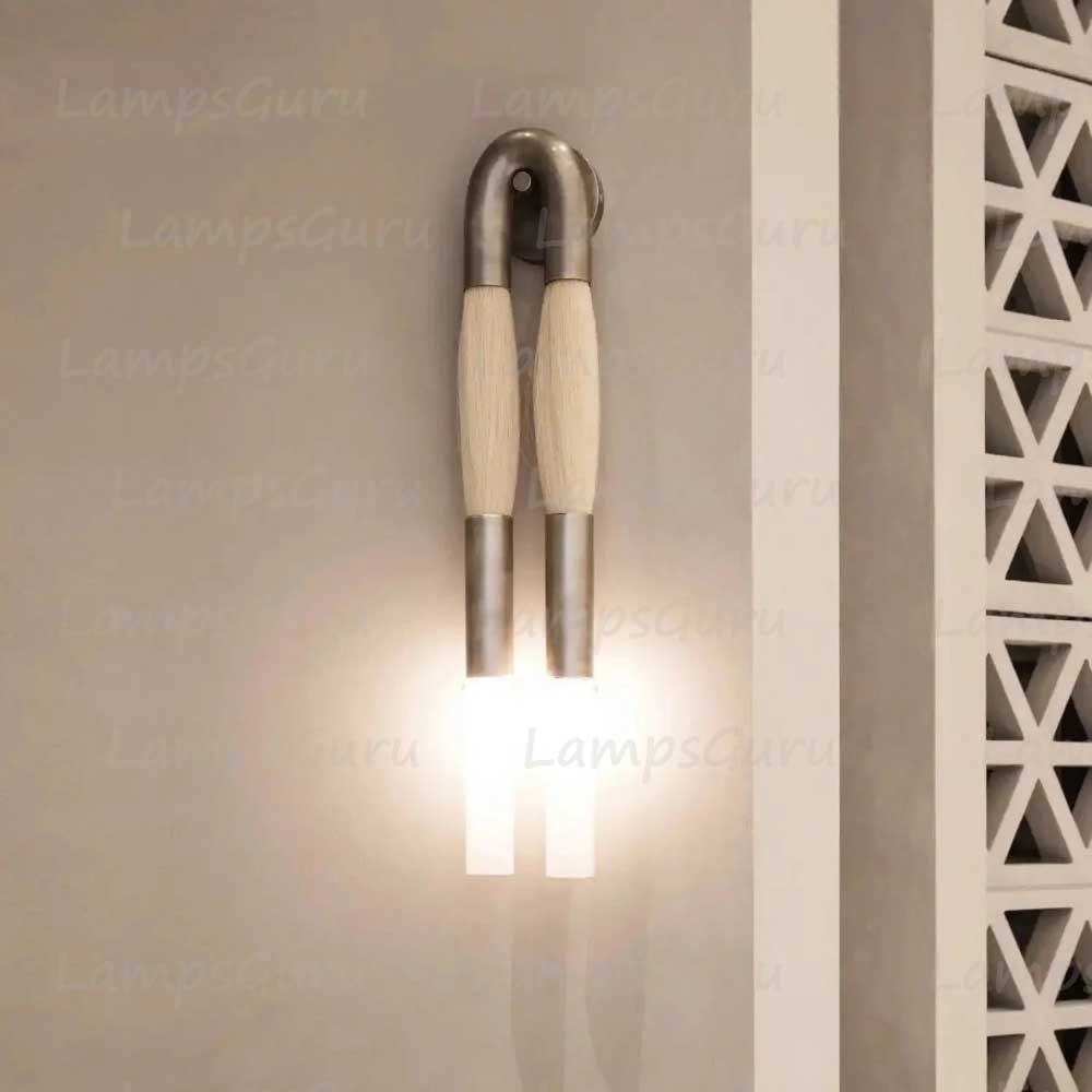 Double Head Antonia Horsehair Sconce