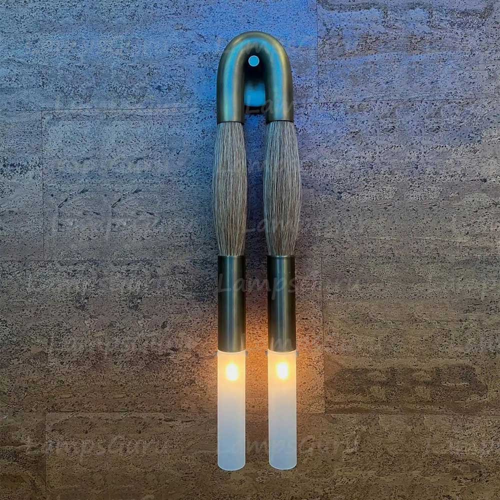 Double Head Antonia Horsehair Sconce
