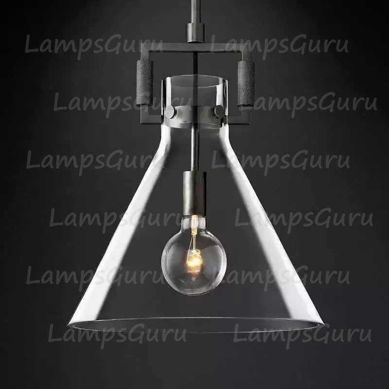 Machinista Glass Funnel Pendant Light