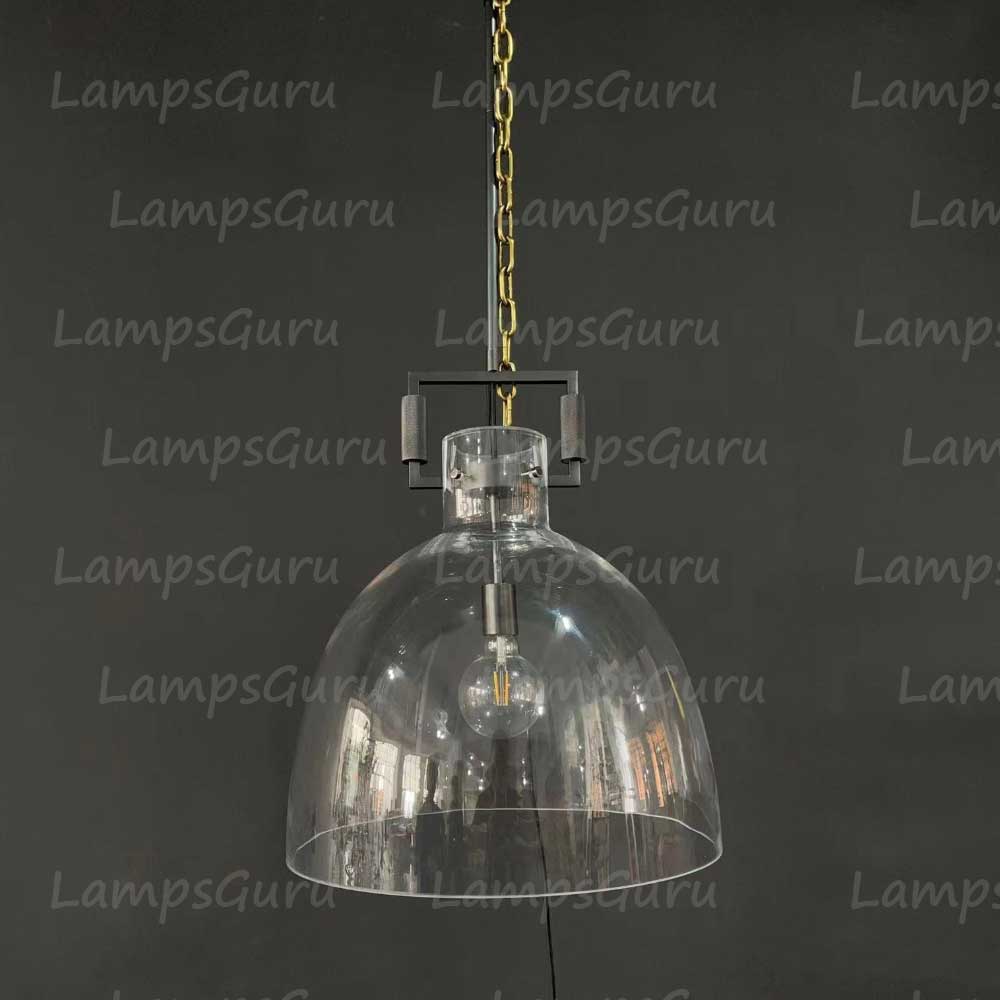 Machinista Glass Cloche Pendant Light