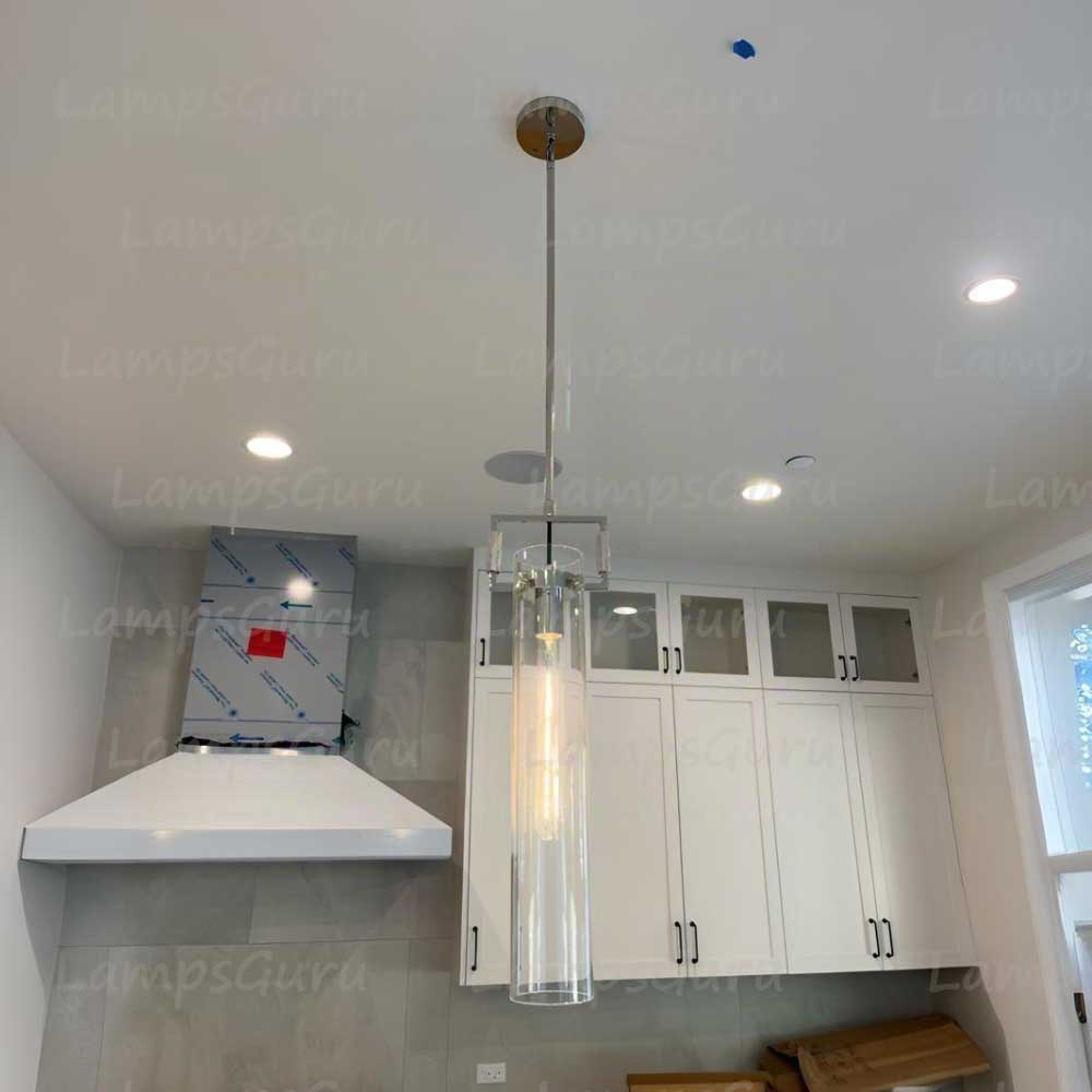 LG Machine Glass Cylinder Pendant