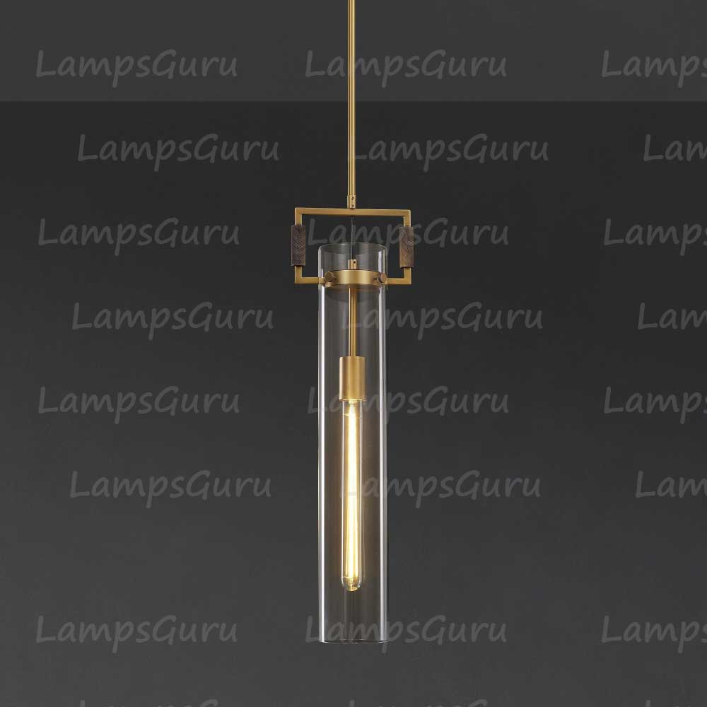 LG Machine Glass Cylinder Pendant