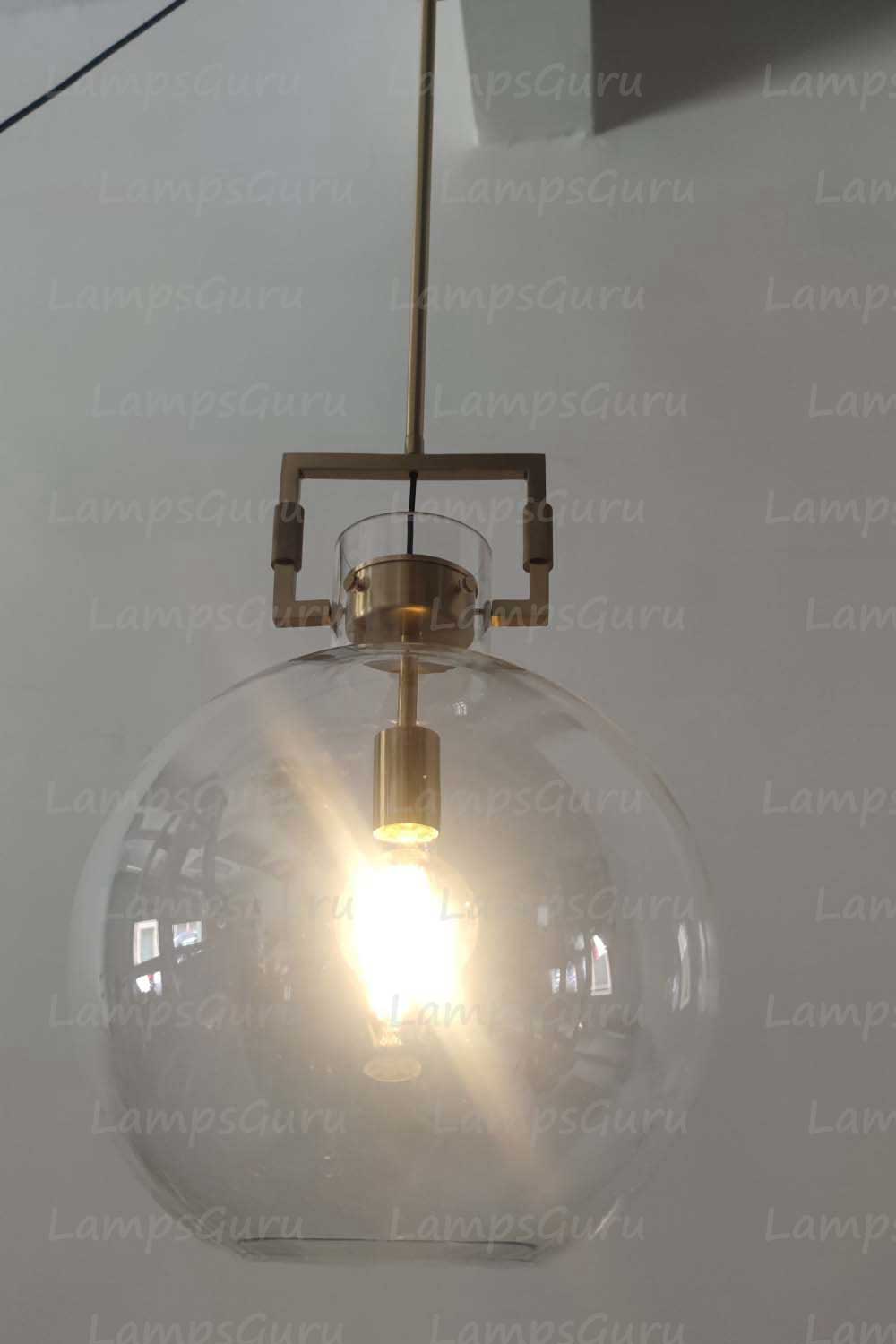 LG Machine Glass Globe Pendant