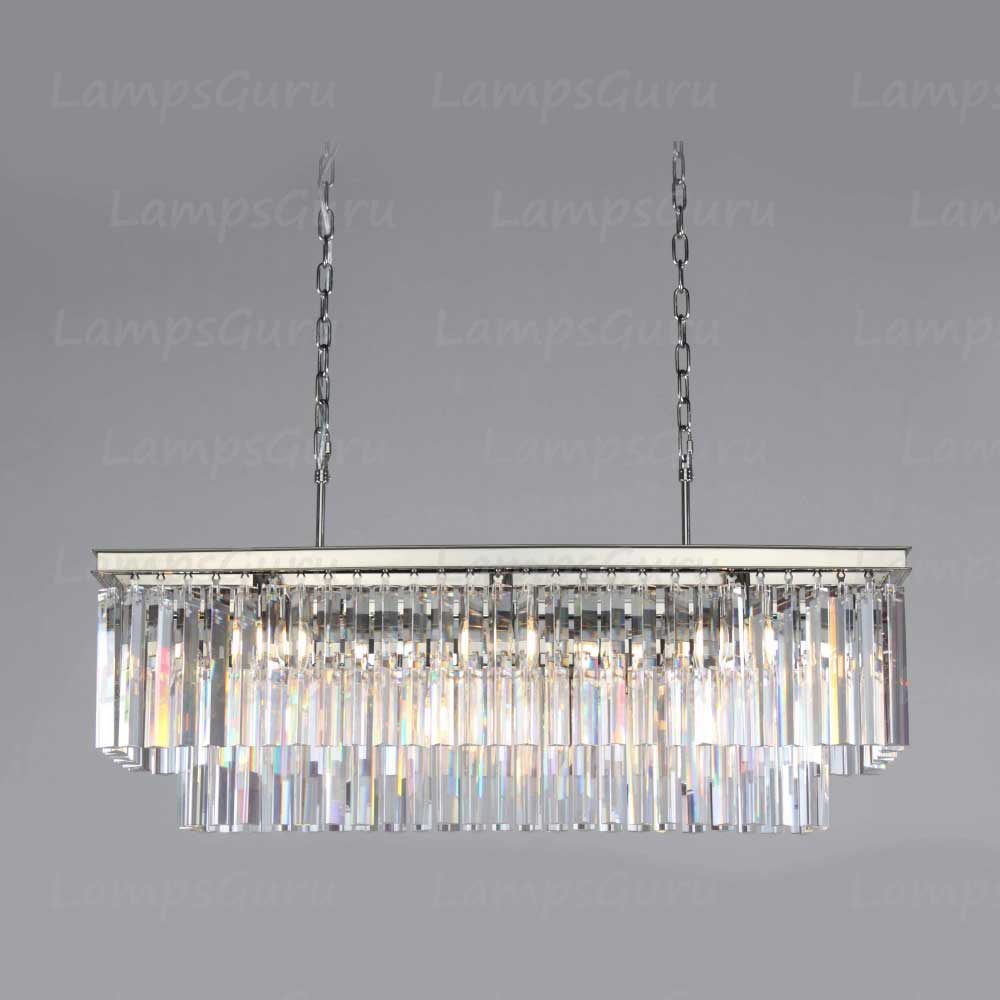 LG Odon Rectangular Chandelier 40"