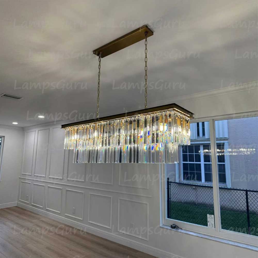 LG Odon Rectangular Chandelier 49"