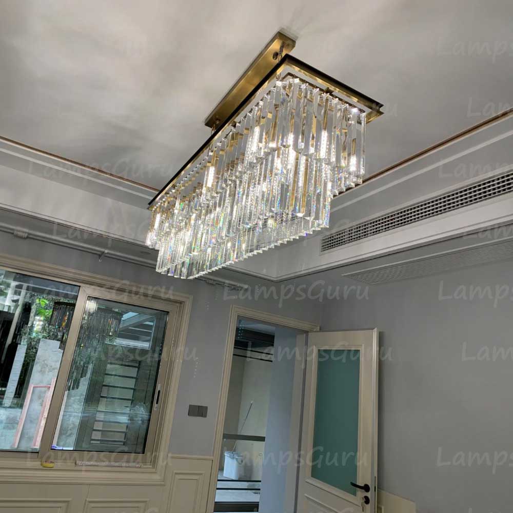 LG Odon Rectangular Chandelier 49"