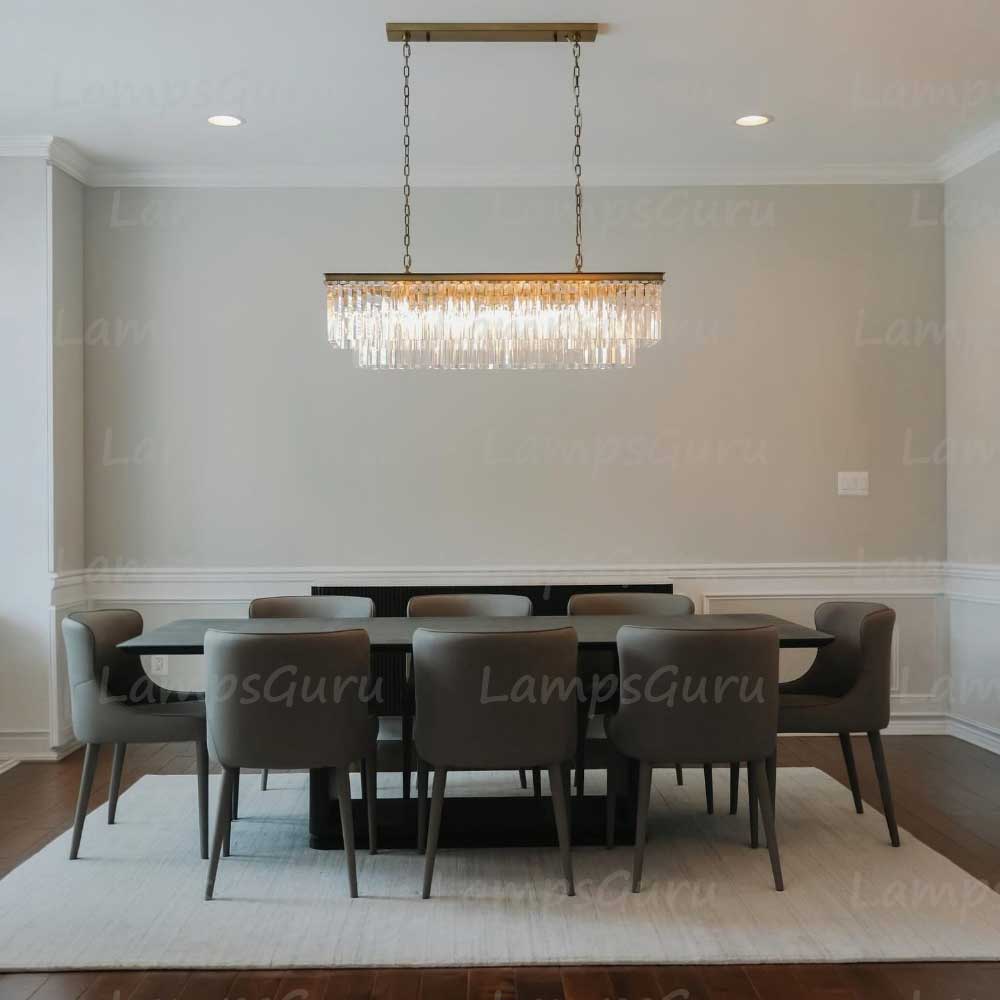 LG Odon Rectangular Chandelier 49"